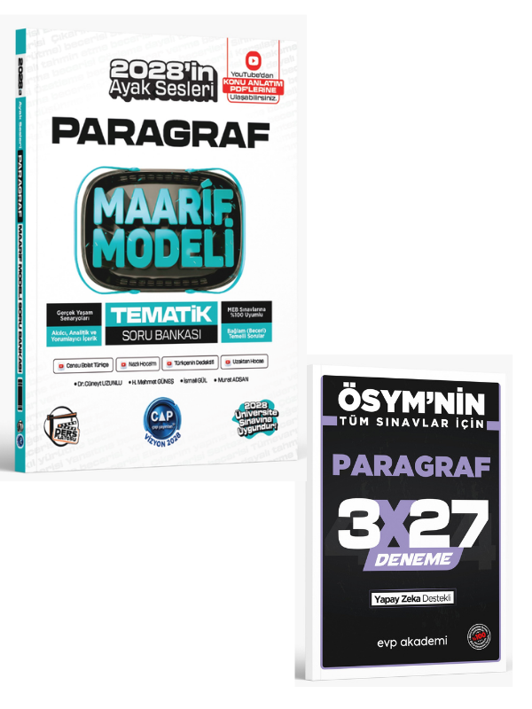 Çap Yayınları Üniversiteye Hazırlık Maarif Modeli Tematik Paragraf Soru Bankası+ EVP Akademi Paragraf