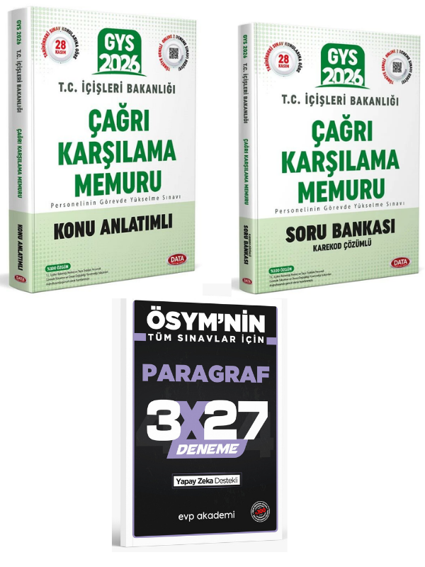 Data 2026 GYS İçişleri Bakanlığı Çağrı Karşılama Memuru Konu+Soru +EVP Akademi Paragraf