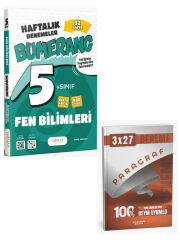 Günay 2027 5. Sınıf Fen Bilimleri Bumerang 32 Haftalık Denemeleri+Anla Kazan Paragraf Deneme