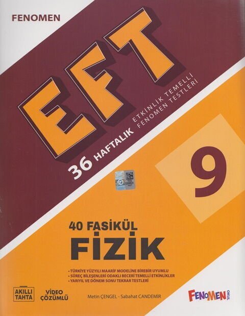 Fenomen Okul Yayınları 9. Sınıf Fizik Etkinlik Temelli Fenomen Testleri 40 Fasikül