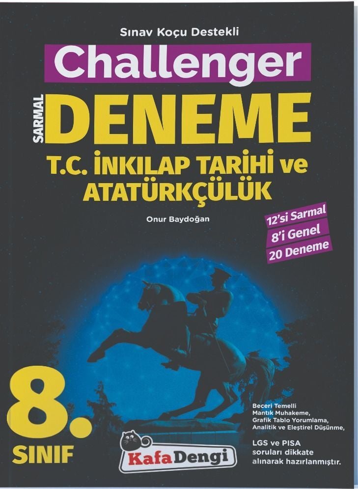 Kafa Dengi Yayınları 8. Sınıf TC İnkılap Tarihi ve Atatürkçülük Challenger Sarmal 20 Deneme