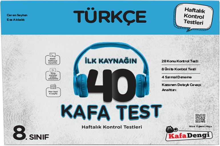 Kafa Dengi Yayınları 8. Sınıf Türkçe İlk Kaynağın 40 Kafa Test