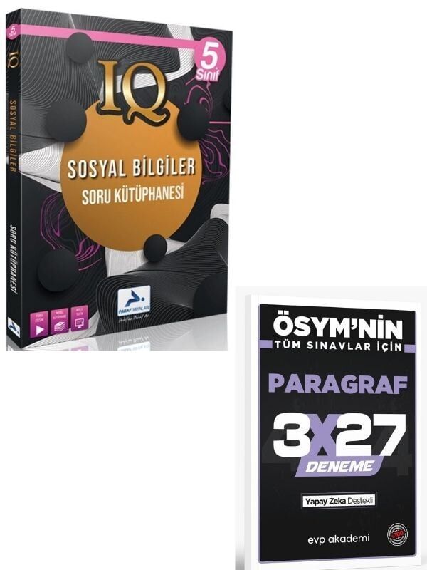 Paraf 2027 5. Sınıf Sosyal Bilimler IQ Soru Bankası+ EVP Akademi Paragraf