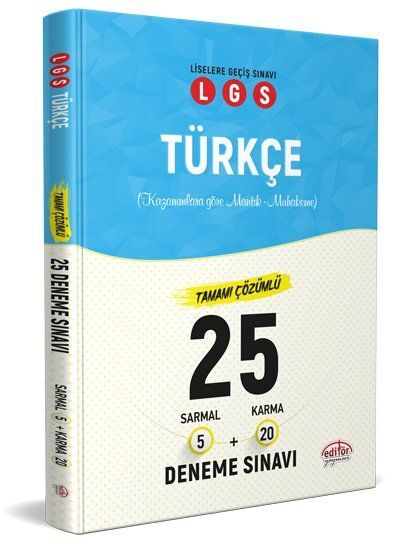 Editör Yayınevi LGS Türkçe 5 Sarmal + 20 Karma 25 Deneme Sınavı