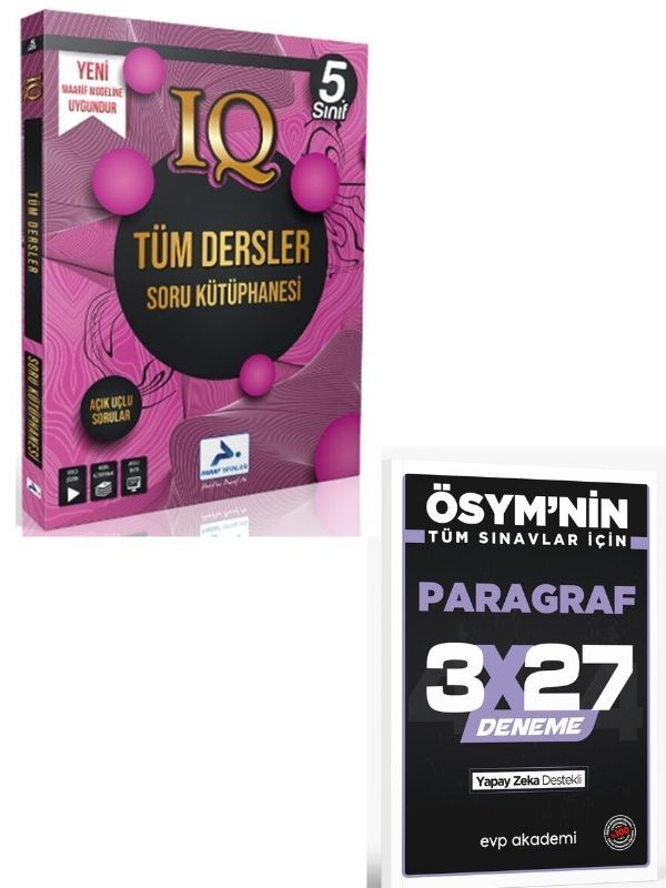 Paraf 2027 5. Sınıf IQ Tüm Dersler Soru Kütüphanesi+ EVP Akademi Paragraf