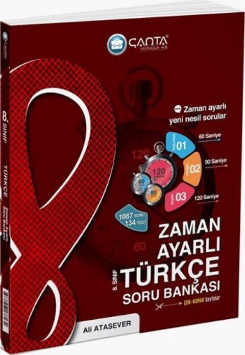 Çanta Yayınları 8. Sınıf Türkçe Zaman Ayarlı Kazanım Soru Bankası