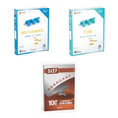 2027 ÜçDörtBeş TYT Matematik + Fizik Soru + anla kazan paragraf deneme 3'lü Set