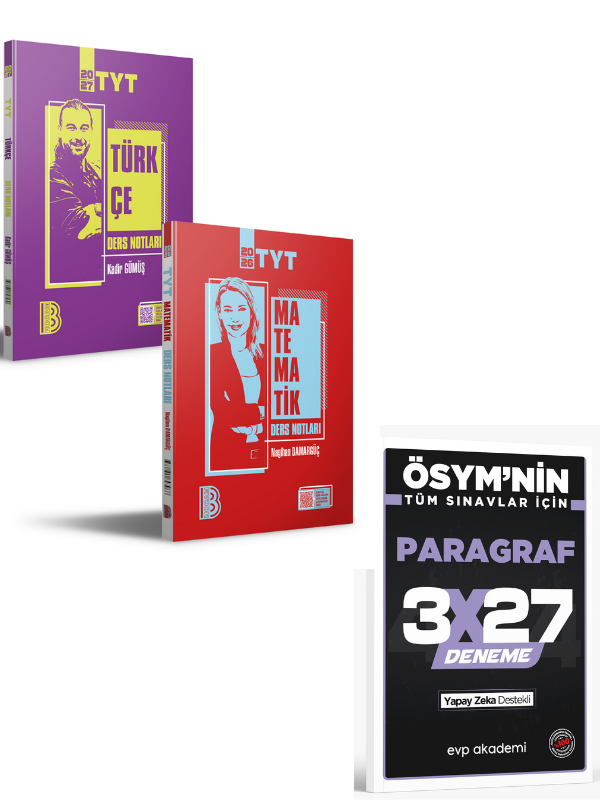 BenimHocam 2027 TYT Türkçe ve Matematik Ders Notları Seti+ EVP Akademi Paragraf