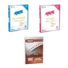 2027 ÜçDörtBeş TYT Matematik + Kimya Soru + anla kazan paragraf deneme 3'lü Set