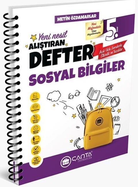 Çanta Yayınları 5. Sınıf Sosyal Bilgiler Okula Yardımcı Alıştıran Defter