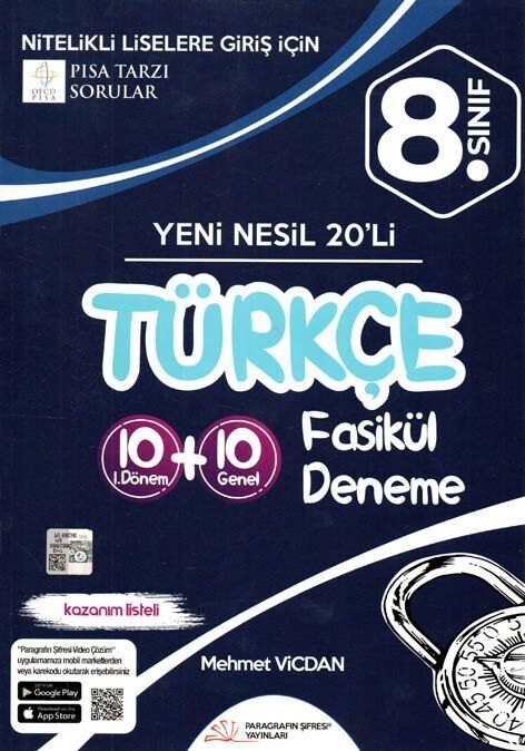 Paragrafın Şifresi 8. Sınıf LGS Türkçe 10 + 10 Fasikül Deneme
