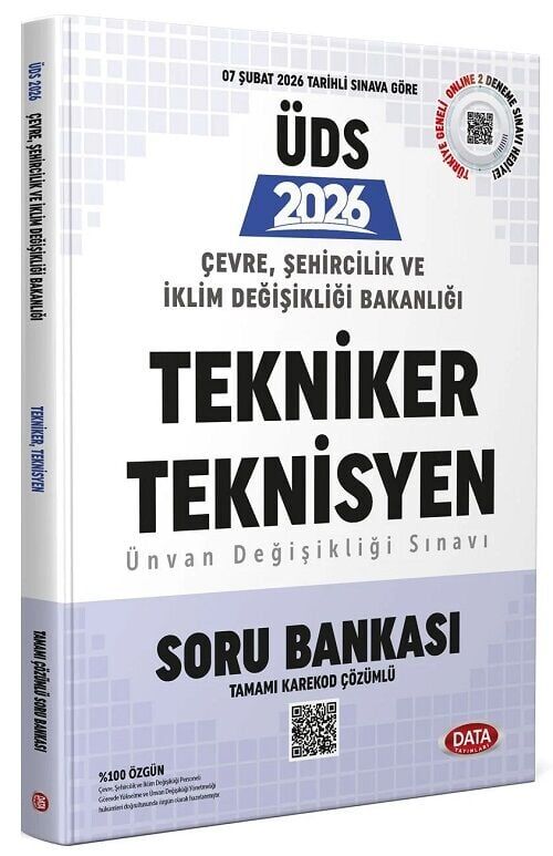 Data 2026 GYS ÜDS Çevre, Şehircilik ve İklim Değişikliği Bakanlığı Tekniker ve Teknisyen Soru Bankası Çözümlü Görevde Yükselme Ünvan Değişikliği Data Yayınları