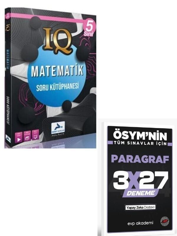 Paraf 2027 5. Sınıf Matematik Soru Kütüphanesi+ EVP Akademi Paragraf
