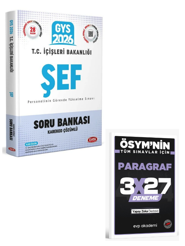 Data 2026 GYS İçişleri Bakanlığı Şef Soru Bankası +EVP Akademi Paragraf