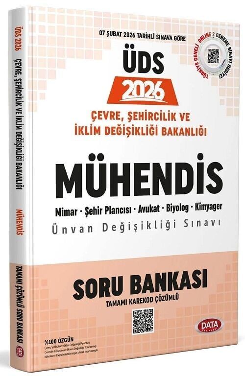 Data 2026 GYS ÜDS Çevre, Şehircilik ve İklim Değişikliği Bakanlığı Mühendis Soru Bankası Çözümlü Görevde Yükselme Ünvan Değişikliği Data Yayınları