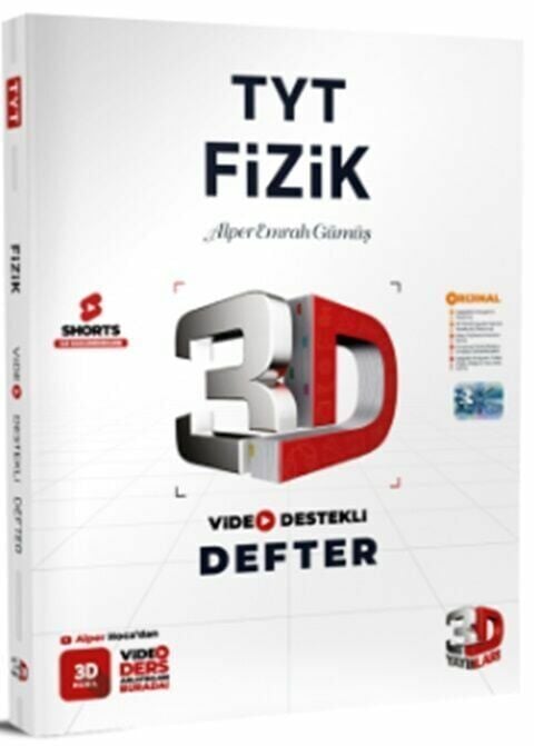 3D Yayınları YKS TYT Fizik Video Destekli Defter 3D Yayınları