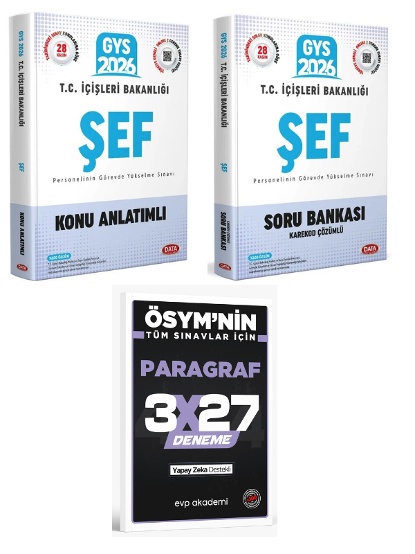 Data 2026 GYS İçişleri Bakanlığı Şef Konu+Soru+ EVP Akademi Paragraf