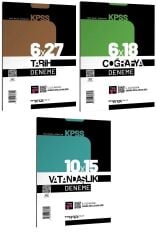 Marka 2026 KPSS Tarih + Coğrafya + Vatandaşlık 6+6+10 Deneme 3 lü Set Marka Yayınları