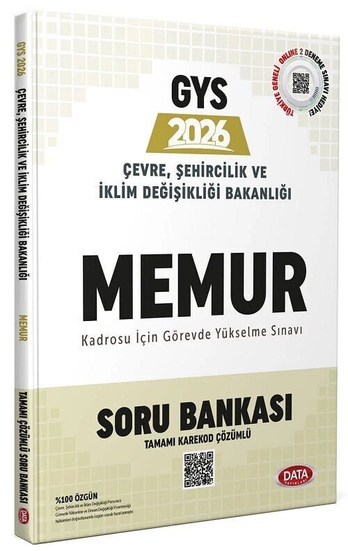 Data 2026 GYS Çevre, Şehircilik ve İklim Değişikliği Bakanlığı Memur Soru Bankası Çözümlü Görevde Yükselme Data Yayınları