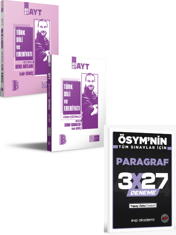 BenimHocam 2027 AYT Türk Dili ve Edebiyatı Ders Notları ve Video Çözümlü Soru Bankası Seti+ EVP Akademi Paragraf