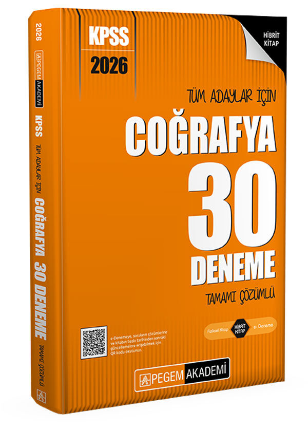 Pegem 2026 KPSS Coğrafya 30 Deneme Çözümlü Pegem Akademi Yayınları