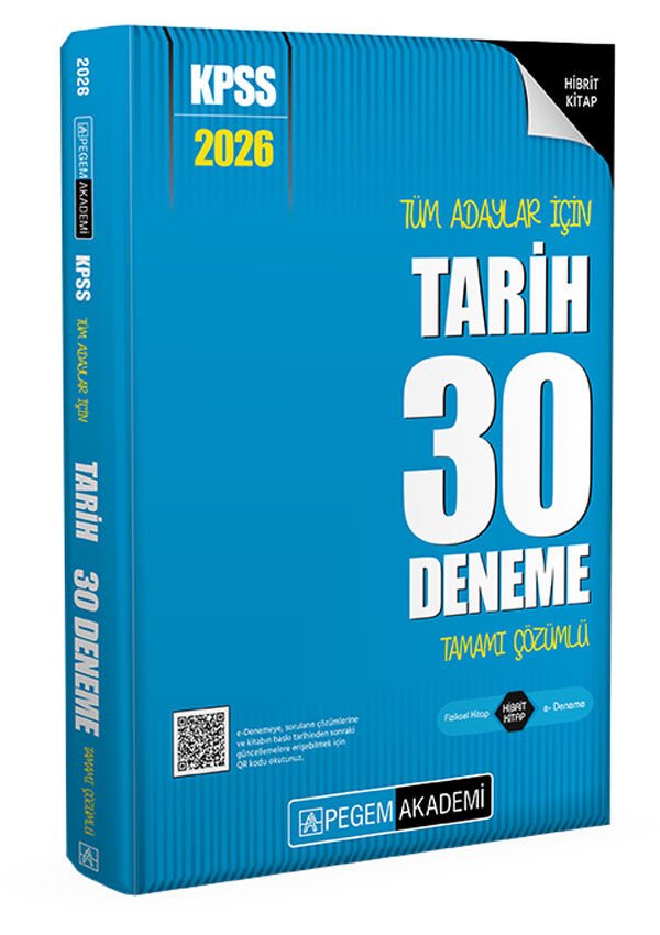 Pegem 2026 KPSS Tarih 30 Deneme Çözümlü Pegem Akademi Yayınları