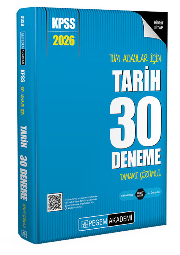 Pegem 2026 KPSS Tarih 30 Deneme Çözümlü Pegem Akademi Yayınları