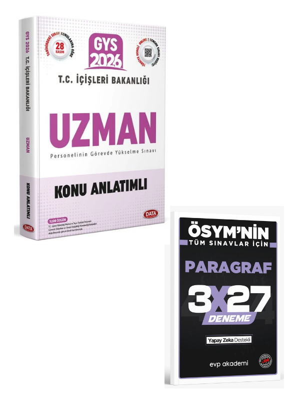 Data 2026 GYS İçişleri Bakanlığı Uzman Konu Anlatımlı+ EVP Akademi Paragraf