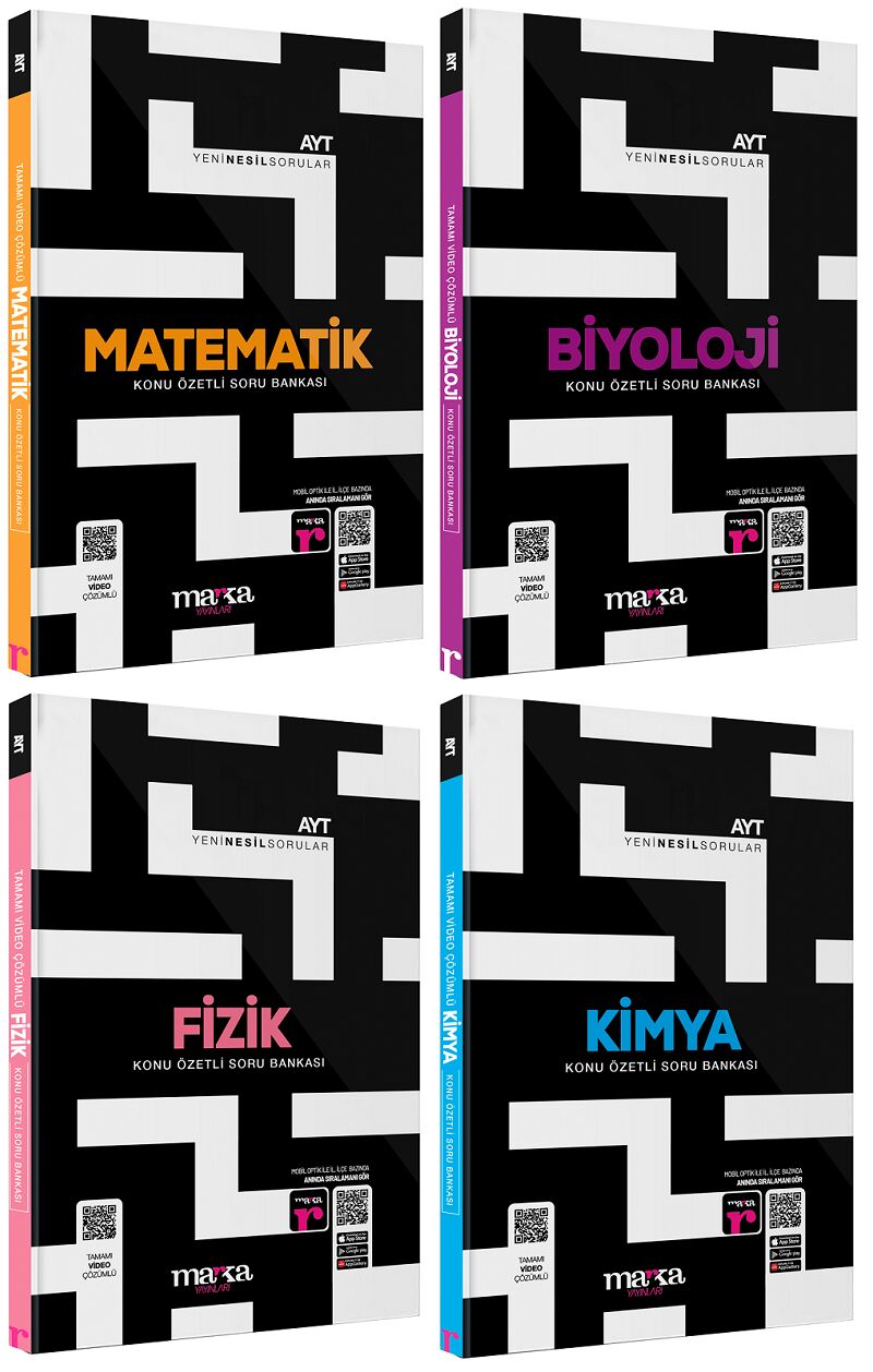 Marka YKS AYT Sayısal Konu Özetli Soru Bankası 4 lü Set Marka Yayınları