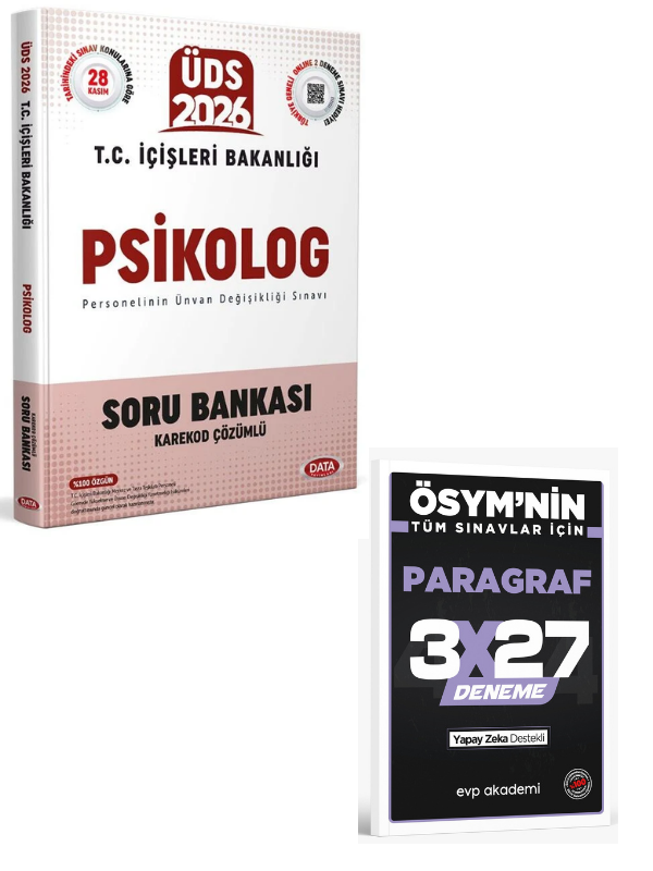 Data 2026 GYS İçişleri Bakanlığı Psikolog Soru Bankası Çözümlü+ EVP Akademi Paragraf