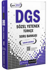 Pegem 2027 DGS Sözel Yetenek Türkçe Tamamı Çözümlü Soru Bankası Pegem Akademi