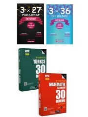 Pegem + Anla Kazan 2026 KPSS Türkçe+Matematik+Paragraf+Dil Bilgisi 60 Deneme 4 lü Set