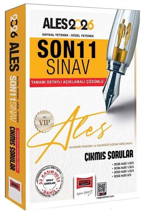Yargı 2026 ALES VİP Çıkmış Sorular Son 11 Sınav Çözümlü Yargı Yayınları