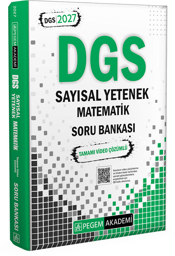 Pegem 2027 DGS Sayısal Yetenek Matematik Soru Bankası Çözümlü Pegem Akademi Yayınları