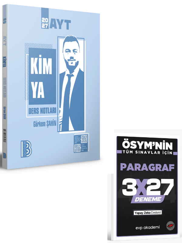 BenimHocam 2027 AYT Kimya Ders Notları+ EVP Akademi Paragraf
