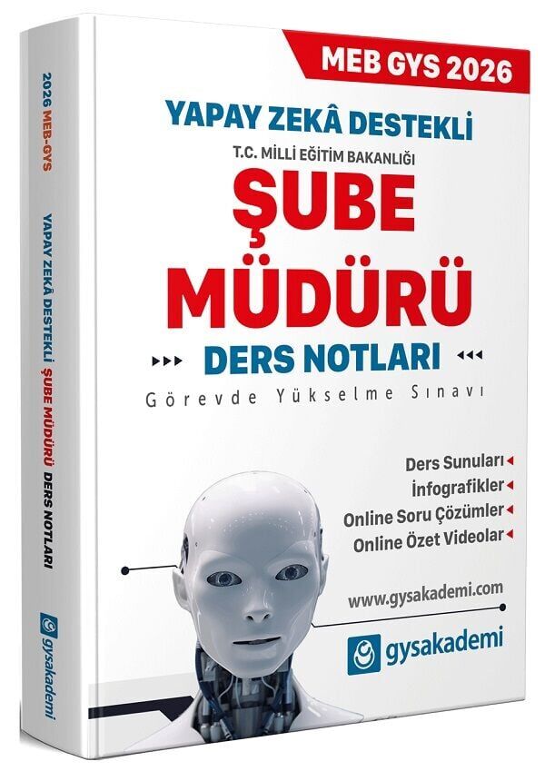 GYS Akademi 2026 GYS MEB Milli Eğitim Bakanlığı Şube Müdürü Ders Notları Görevde Yükselme GYS Akademi
