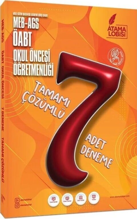 Atama Lobisi ÖABT MEB-AGS Okul Öncesi Öğretmenliği 7 Deneme Çözümlü Atama Lobisi Yayınları
