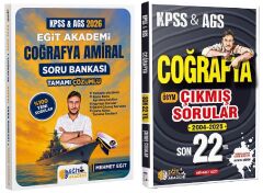 Eğit Akademi 2026 KPSS MEB-AGS Coğrafya Amiral Soru Bankası + Çıkmış Sorular Son 22 Yıl 2 li Set - Mehmet Eğit Eğit Akademi
