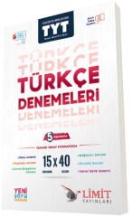 Limit YKS TYT Türkçe 15x40 Denemeleri Limit Yayınları