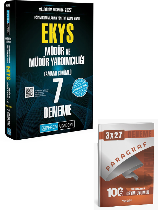 Pegem 2027 MEB EKYS Müdür ve Yardımcılığı 7 Deneme Çözümlü+ Anla Kazan Paragraf