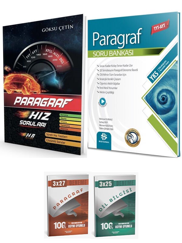 2026 Anla Kazan Denemeler + Hız ve Renk Paragraf + Bilgi Sarmal Paragraf Soru 4 lü Set