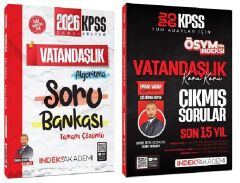 İndeks Akademi 2026 KPSS Vatandaşlık Soru Bankası + Çıkmış Sorular 2 li Set - Emrah Vahap Özkaraca İndeks Akademi Yayınları