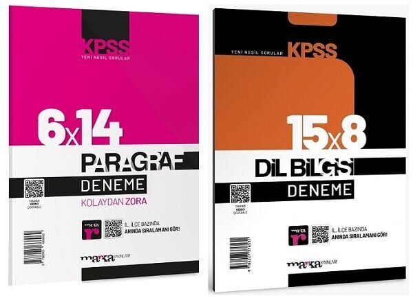 Marka 2026 KPSS Paragraf + Dil Bilgisi 6+15 Deneme 2 li Set Marka Yayınları