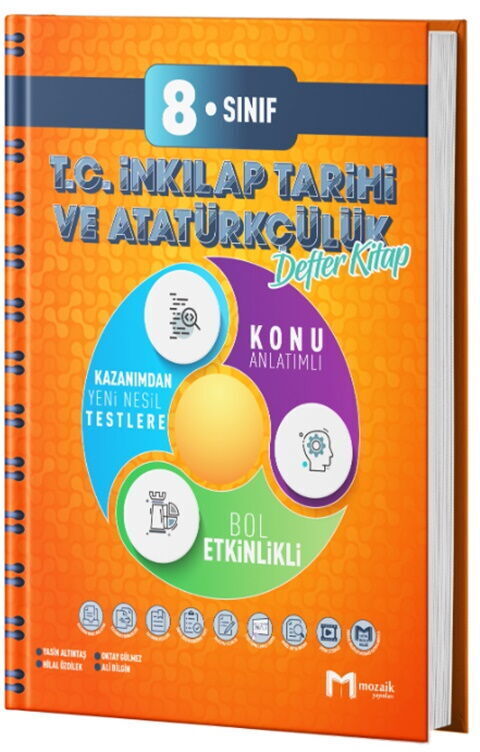 2027 Mozaik Yayınları 8. Sınıf T.C. İnkılap Tarihi ve Atatürkçülük Defter Kitap