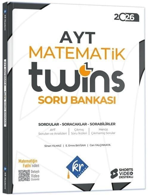 KR Akademi 2026 YKS AYT Matematik Twins Soru Bankası Çözümlü KR Akademi