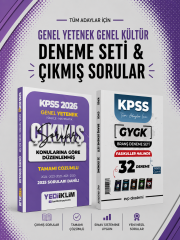 Yediiklim 2026 KPSS GKGY Çıkmış Sorular & EVP Akademi KPSS Tüm Dersler 32 Deneme Seti