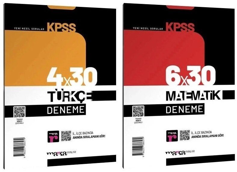 Marka 2026 KPSS Türkçe + Matematik 4+6 Deneme 2 li Set Marka Yayınları