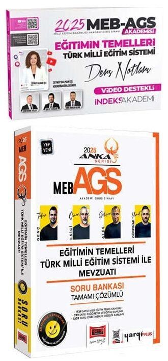 Yargı + İndeks 2025 MEB-AGS Eğitimin Temelleri ve Türk Milli Eğitim ile Mevzuatı Ders  + Soru Bankası 2 li Set