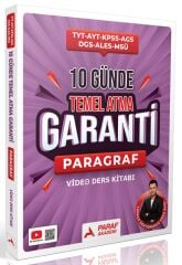 Paraf Yayınları TYT AYT KPSS MEB AGS MSÜ DGS ALES Paragraf 10 Günde Temel Atma Garanti Video Ders Kitabı