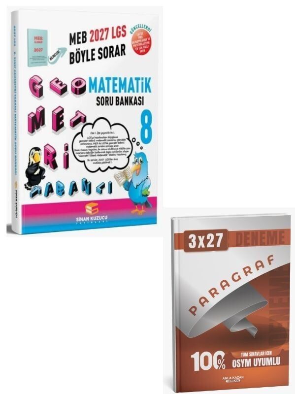 Sinan Kuzucu 2027 8. Sınıf LGS Geometri Tabanlı Matematik Soru Bankası Çözümlü+ Anla Kazan Paragraf